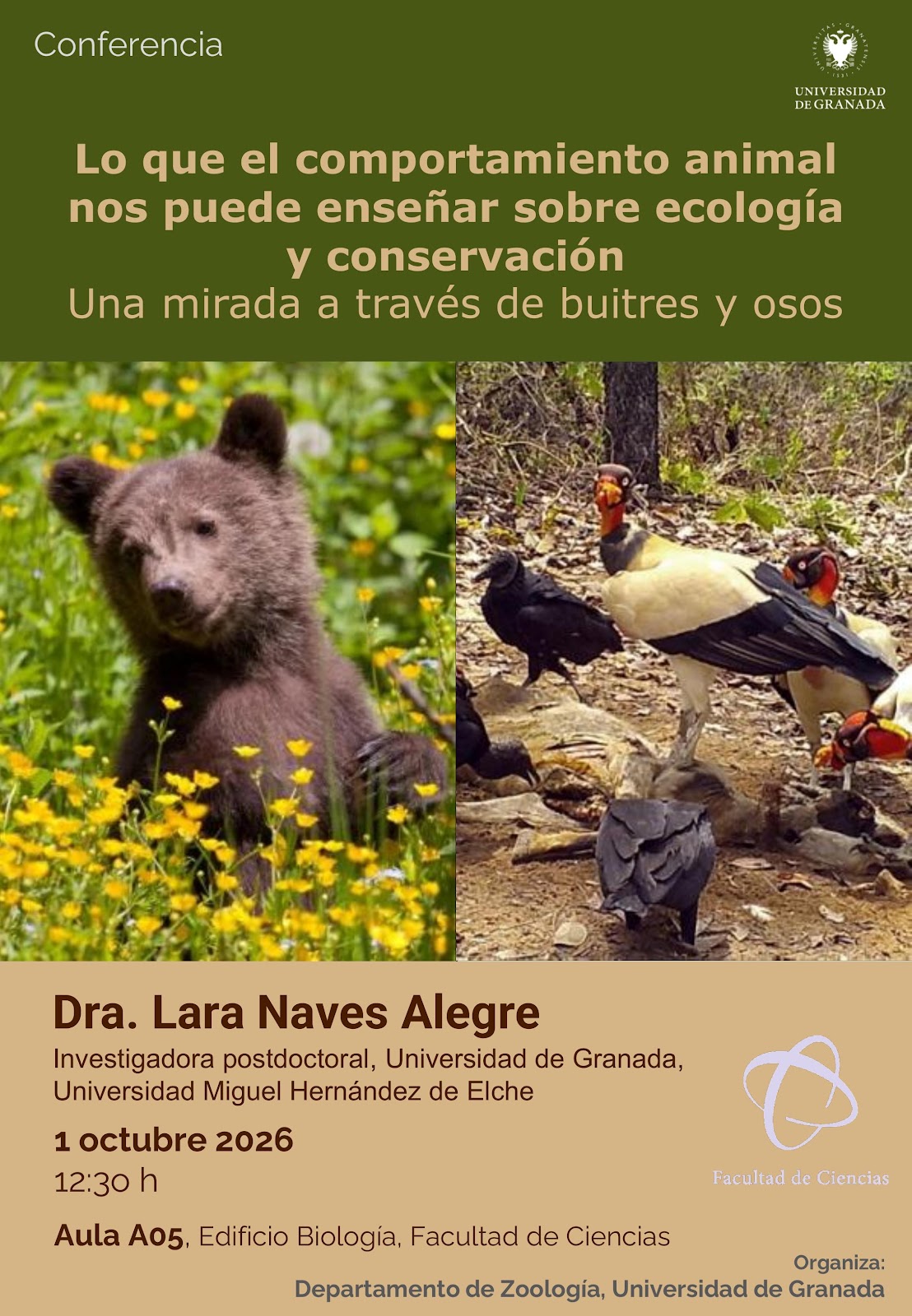 Primera charla del ciclo de seminarios del departamento de zoología del curso 2026-27